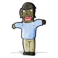 cartoon panicking man