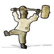 Cartoon Man With Hammer N2