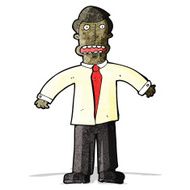 cartoon businessman shrugging shoulders N4