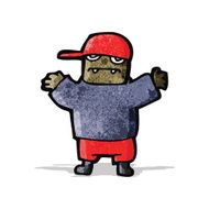 cartoon boy wearing cap N13