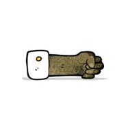 cartoon clenched fist symbol