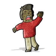 cartoon waving man N11