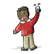 Cartoon Man Drinking N2