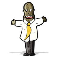 cartoon businessman shrugging shoulders N5