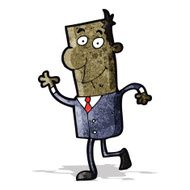 cartoon businessman walking to work N3