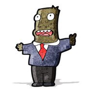 cartoon man explaining his point