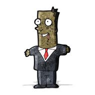 cartoon happy businessman
