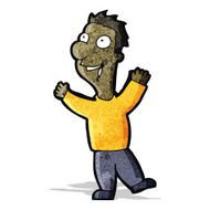 cartoon happy man N8