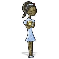 Cartoon Girl With Books N2