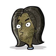 cartoon curious woman N2