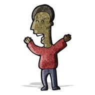 cartoon excited man N4
