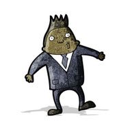 cartoon surprised businessman