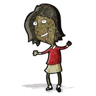 cartoon happy woman N3