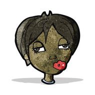 cartoon confused woman N22