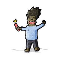 cartoon man with stick of dynamite