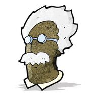 cartoon genius scientist face