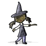 Cartoon witch girl N6