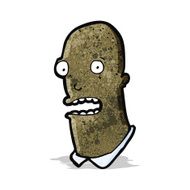 cartoon shocked man staring