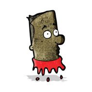 gross severed head cartoon N2