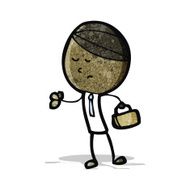 cartoon sensible businessman