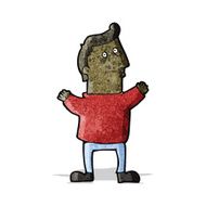 cartoon waving man N13