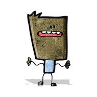 cartoon block head