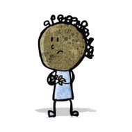 cartoon wringing hands