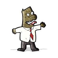 cartoon crazy boss