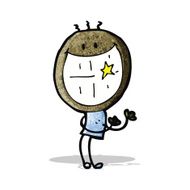 cartoon happy doodle man N9