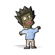 cartoon frightened man N6