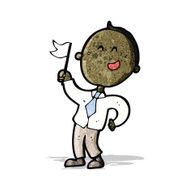 cartoon man waving white flag N15