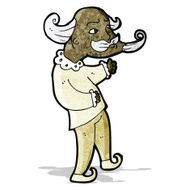 cartoon playwright man