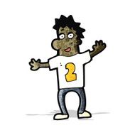 cartoon man in shirt with number two