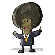 cartoon businessman with big hair