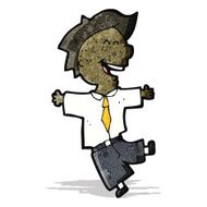 cartoon laughing schoolboy N2