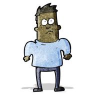 Cartoon Man Shrugging Shoulders N10