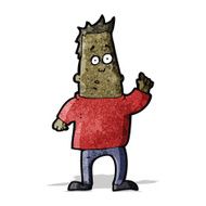 cartoon man with idea N11