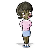 cartoon annoyed woman N4