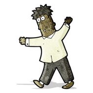 cartoon walking man