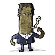 cartoon smoking man