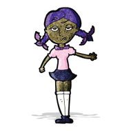 cartoon vampire woman