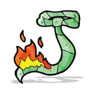 burning tie cartoon N2