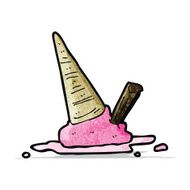 dropped ice cream cartoon