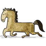 cartoon horse prancing