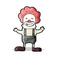 cartoon retro circus clown