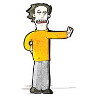 cartoon man gesturing stop