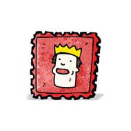 cartoon postage stamp