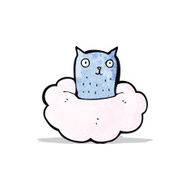 cartoon cat on cloud