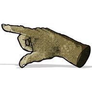 cartoon pointing hand N6