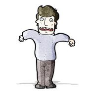 Cartoon Man Shrugging Shoulders N11